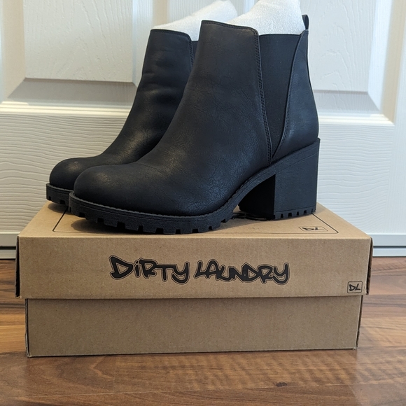 Dirty Laundry Shoes - Chinese Laundry | Lisbon Lug Sole Booties | Black | Ankle Height | Size 10